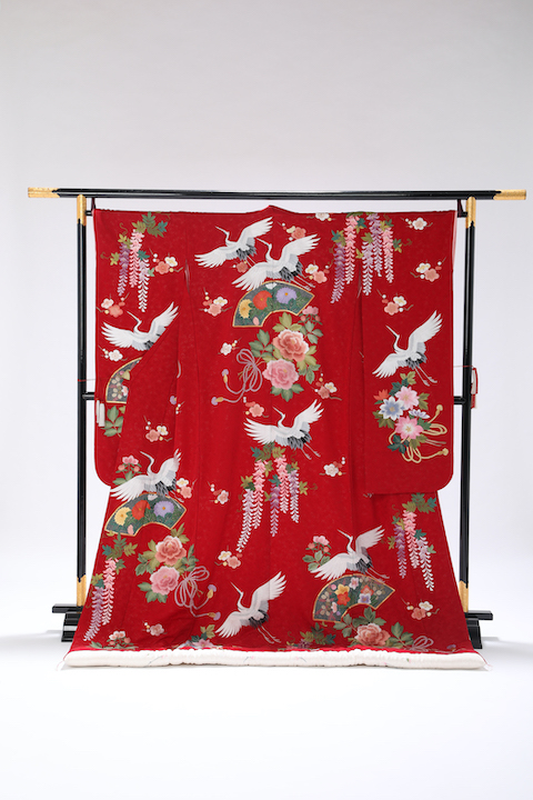 No. 916_赤地ちりめんイメージ写真